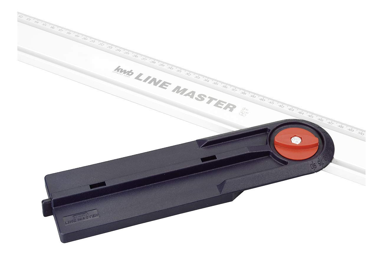 kwb LINE MASTER Angle Stop , Precise Tool for Versatile Woodworking with 15-Degree Graduated Scale and Integrated Angle Gauge