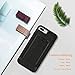 ZVEdeng iPhone 7 case with Pocket iPhone 7 Wallet Case, Ultra Slim Protective iPhone7/8 Cases with ID Credit Card Holder Slot, Durable Shockproof Cover for Apple iPhone 7/8 4.7inch- Black and Black