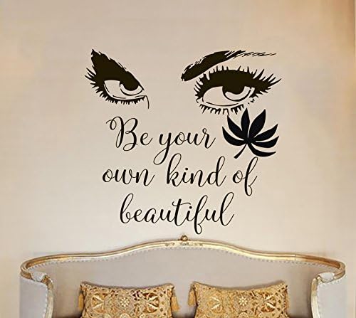 Eyes Wall Decals Quote Art Beauty Salon Make-Up Stickers Girl Woman Decal Vinyl Decor Mural MN1032
