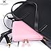 JL LELADY JEWELRY Small Jewelry Box Travel Jewelry Case Portable Faux Leather Jewelry Boxes Ring Box Earring Holder with Mirror for Women Girls (Pink)