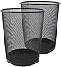Greenco GRC2708 Round Mesh Wastebasket Trash Cans, 6 Gallon, 2 Count primary