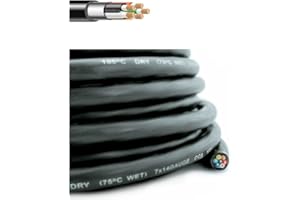 12VMAX ELECTRONICS 14 Gauge 7 Way Conductor Extension RV Trailer Wire Cable Wiring Insulated 50 Feet 14/7