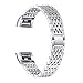 bayite Metal Bands Compatible Fitbit Charge 2, Replacement Accessories Bracelet Rhinestone Bling, Silver