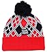 DC Comics Harley Quinn Daddy's Lil Monster Adult Cuff Pom Beanie Red/Black
