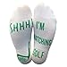 Funny Golf Socks 'Shhh, I'm Watching Golf' Ankle/Lounge Socks - Great Gift For a Golfer