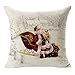 Rukiwa Christmas Pillow Throw Flax Case Decorative Cushion Cover