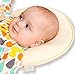 Baby Head Shaping Memory Foam Pillow - 2 Organic Cotton Covers Included - Prevents Newborn and Infant Flat Head Syndrome - Organic - Breathable - Protective (Grey&Yellow)