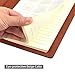 EsOffice Leather Notebook, Refillable Journal, Leather Binder Diary, 6 Ring Vintage Writing Notebook ,180 Lined Beige Pages, 5.8 x 8.2 Inches/A5 Size, Black