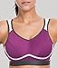 SYROKAN Women's Sports Bra Wireless Comfort High Impact Support Bounce Control Plus Size Workout Bra Purple 42DD
