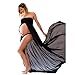 Womens Maternity Photography Dress,Strapless Maxi Spilt Front Maternity Gown for Photo Shoot