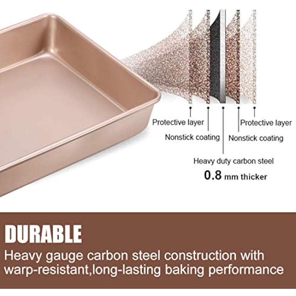 Joho Deep Baking Pans Nonstick Set, Cookie Sheet Pan, Bakeware