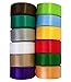 Laribbons 2017 Fashion Solid Color 5/8 inch Double Face Satin Ribbon for Craft and Gift Wrapping (Christmas Series , 3 Yard12 Color (Total 36 Yard))
