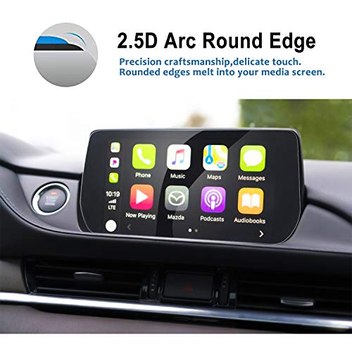 LFOTPP 2018 Mazda 6 8-Inch Car Navigation Screen Protector, Tempered Glass 9H Hardness Audio Infotainment Display Center Touch Protective Film Scratch-Resistant