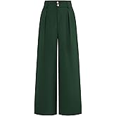 BTFBM Women Wide Leg Dress Pants 2026 High Waisted Button Pleated Business Casual Trousers Office Work Palazzo Pants