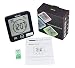 BaLDR Digital Shower Clock/Timer Waterproof for Water Spray for Bathroom Shower Kitchen Touch Screen Timer with Alarm Displays Temperature Humidity Wall Mounted, Suction Cup, Stander (Black)