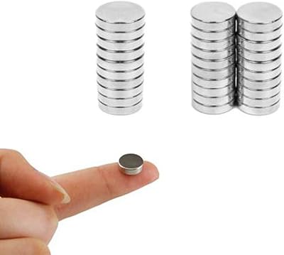 Qiuyan 30 PCS Neodymium Disc Magnets 10 x 1.8 mm Round Whiteboard Fridge Craft