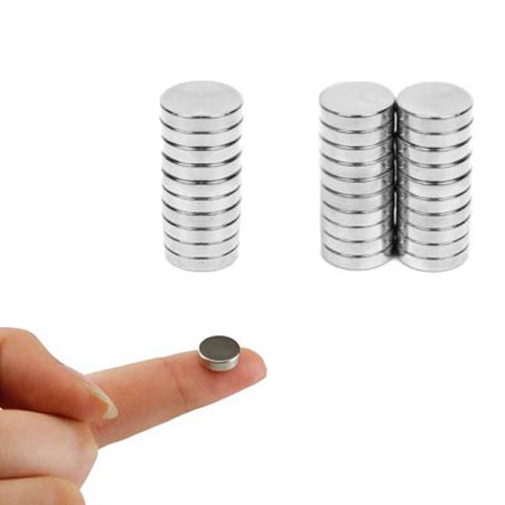 Qiuyan 30 PCS 10 x 1.8mm Round Magnets Strong Neodymium Disc Magnet Little Craft Magnets for Whiteboards, Crafts, Fridge, DIY, Photos, Notice Board