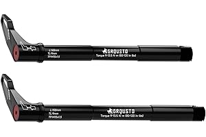 GRQUSTO 1.5mm Thread Pitch Quick Release Front Thru Axles for RockShox Bicyle Suspension Forks, Free Rotating Handle,Road MTB Bike 6061 Aluminium Alloy Axle: 15mm x 100mm to 110mm, Includes 2 Specifications