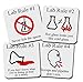 Lab Rules 4 Piece Cork-Back Coaster Set - Wood Holder Included