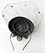 Coolwife Fascinator Hats Pillbox Hat British Bowler Hat Flower Veil Wedding Hat Tea Party Hat (B Black)