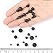 BEADNOVA 4-10mm Black Matt Onyx Round Beads for Jewelry Making (340pcs)
