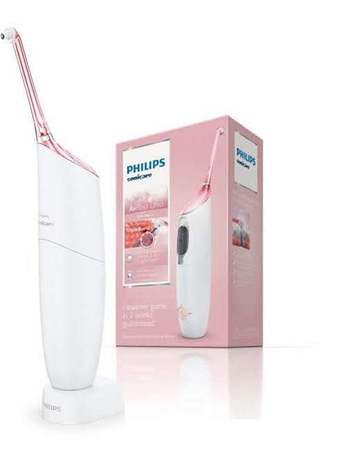 title=Philips Sonicare AirFloss Ultra Rosa HX8331/02- sistema di pulizia interdentale.