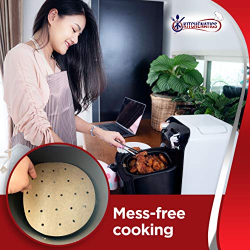 Round Unbleached Parchment Paper Sheets, Perforated Brown Parchment