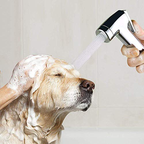 Xelparuc Dog Shower Sprayer Set for Dog Washing & Pet Bathing, Arm Diverter with Hand Shower Head and Hose