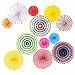 12Pcs Fiesta Paper Fans Decorations Set-Colorful Hanging Paper Fans for Mexican and Encanto Themed Birthday Party Decorations Summer Classroom Decor Day of The Dead Party Supplies