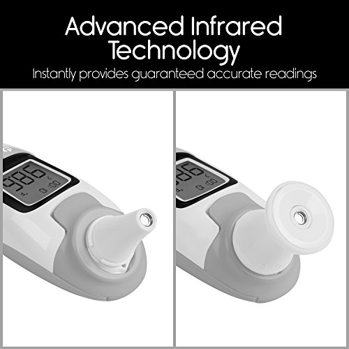 Vive Precision Ear And Forehead Thermometer - Instant Digital Readings For Baby, Infants, Toddlers, Kids, Pets And Adults - For Temporal Artery And Tympanic Safety - Medical Accurate Fever Detection - Thumbnail 3