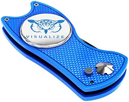 VISUALIZE Talon/Raptor Premium All-Metal Switchblade-Style Divot Repair Tools – Golf Accessories – Divot Tools with Owl Ball Marker (w + w/o Hat Clips) (Multiple Options) VISUALIZE Talon/Raptor Premium All-Metal Switchblade-Style Divot Repair Tools – Golf Accessories – Divot Tools with Owl Ball Marker (w + w/o Hat Clips) (Multiple Options)