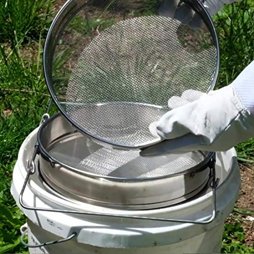Stainless Steel Honey Strainer Double Sieve Mesh Fliter Beekeeping