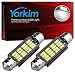 Yorkim 578 Festoon LED Bulb 41mm 42mm, 578 LED Bulb White Super Bright 41mm 42mm Canbus Error Free 16-SMD 4014 Chipset, 578 Dome Light Led, LED Interior Light MAP Light 211-2 212-2 LED Bulb, Pack of 2