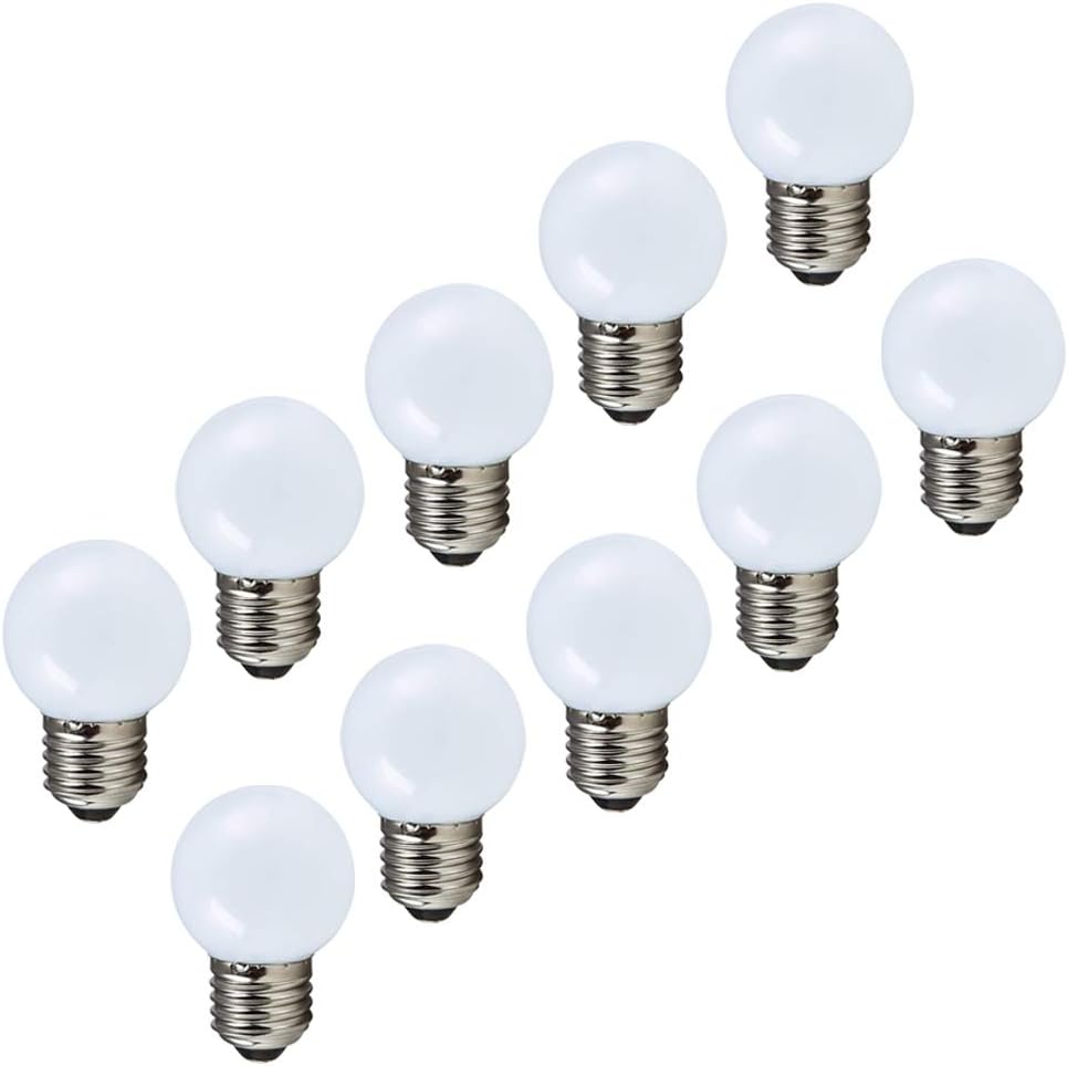 10 Pack E27 Screw Base 2W LED Golf Ball Light Bulb Globe Lamp for