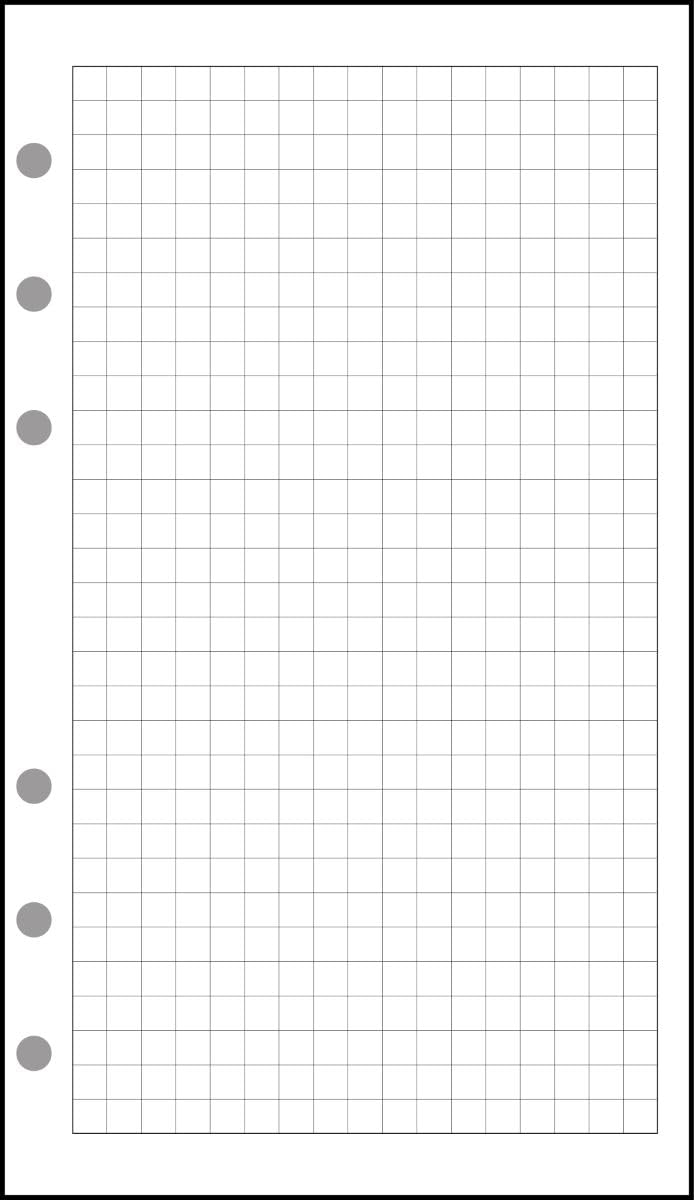 Exacompta 28111 Pad Squared 5 x 5 for Exatime 21 Organiser 32 Sheets White