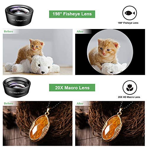 image for Phone Camera Lens,Kaiess 4 in 1 Cell Phone Lens Kit - 14X Zoom Telepho