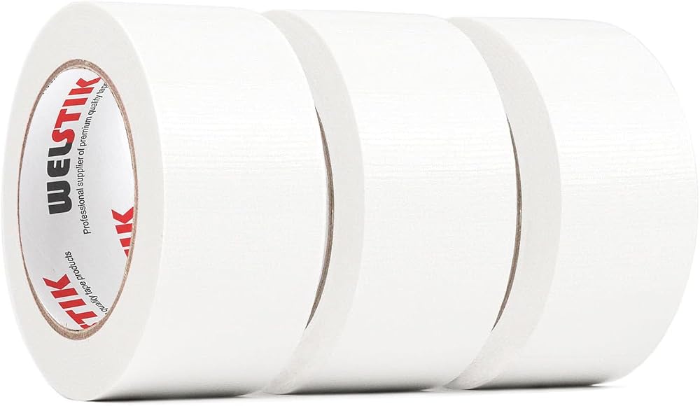 WELSTIK 3 Pack Duct Tape 48mm x 27m White Waterproof Gaffer Tape