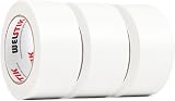 WELSTIK 3 Pack Duct Tape 48mm x 27m White Waterproof Gaffer Tape