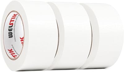 WELSTIK 3 Pack Duct Tape 48mm x 27m White Waterproof Gaffer Tape