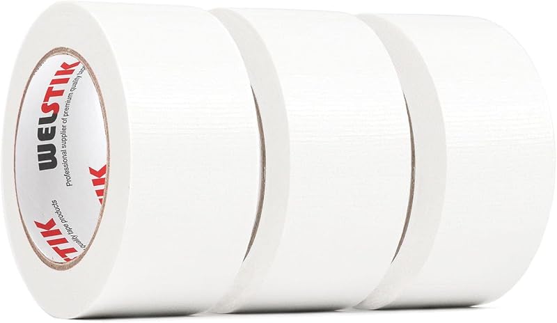 WELSTIK 3 Pack Duct Tape 48mm x 27m White Waterproof Gaffer Tape