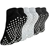 Non Slip Yoga Socks for Women 6 Pairs Ankle Low Cut