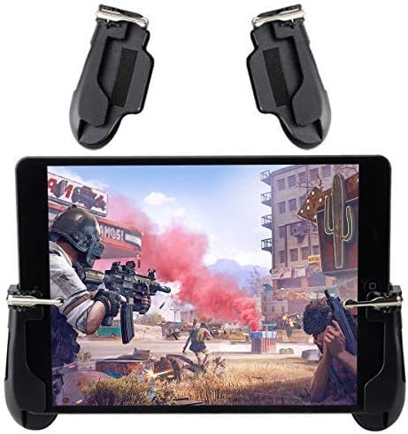Mobile Game Controller for iPad, COCASES Sensitive Shoot Aim Tablet Gamepad Trigger Button for PUBG, Upgraded Version Compatible 4.5-12.9 inch Tablet & Smartphone