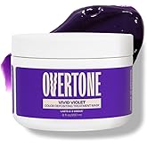 Overtone Semi Permanent Hair Color Conditioner, Vivid Violet, 8 oz, Nourishing, Damage-Free, Color Depositing Mask for All Hair Types with Shea Butter & Coconut Oil, Vegan & Cruelty-Free