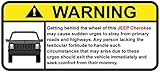 Jeep Cherokee (1996) Funny Warning Off Road Sticker, Decal, perfect gift