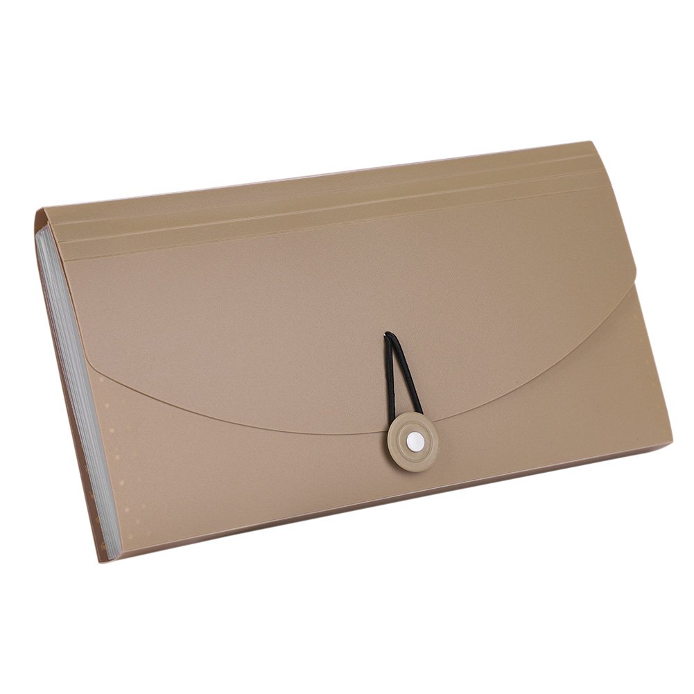 A5 A6 Expanding File Folder 13 Pockets Wallet Folder Receipts Envelope Small Accordion Folder Documents Pockets Tickets Receipts Organiser Button Folder Plastic Filing Bag with Dividers