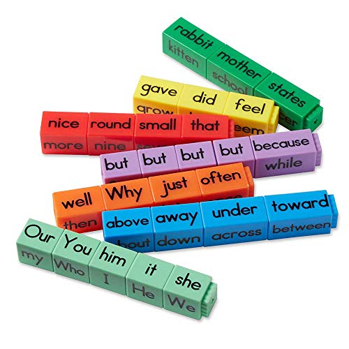 hand2mind Reading Rods Sentence Construction Linking Cubes, Word Blocks for Early Readers