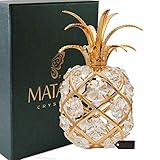 Matashi 24K Gold Plated Crystal Studded Pineapple