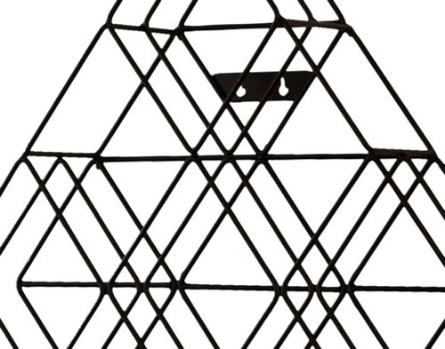 Southern Enterprises Black Steel Wall Mount CD Rack - Holds 108 CDs - Geometric Metal Frame - Thumbnail 4
