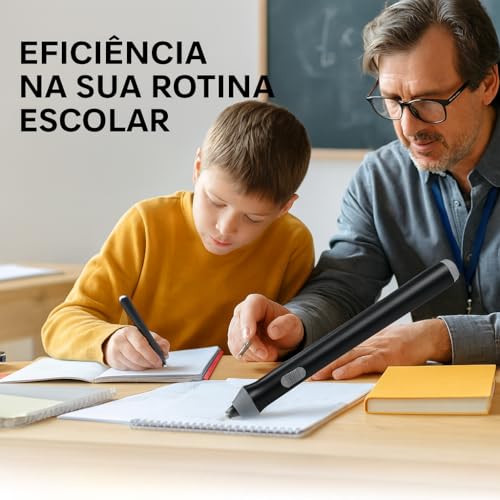 Kit Borracha Elétrica 25 Peças Portátil com Design Ergonômico – Ideal para Desenhos Técnicos, Esboços Artísticos, Escrita e Correções Precisas, Leve e de Fácil Uso Á Pilha Preto Premium
