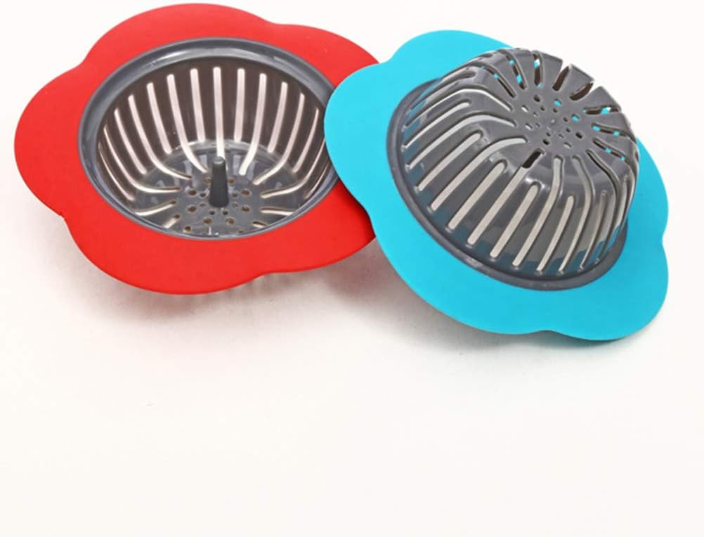 SUPVOX Silicone Filter - 6Pcs Kitchen Sink Strainer Efficient Anti-Clogging Drain Filter for Bathroom and Floor Drain Random Colors - Image 3